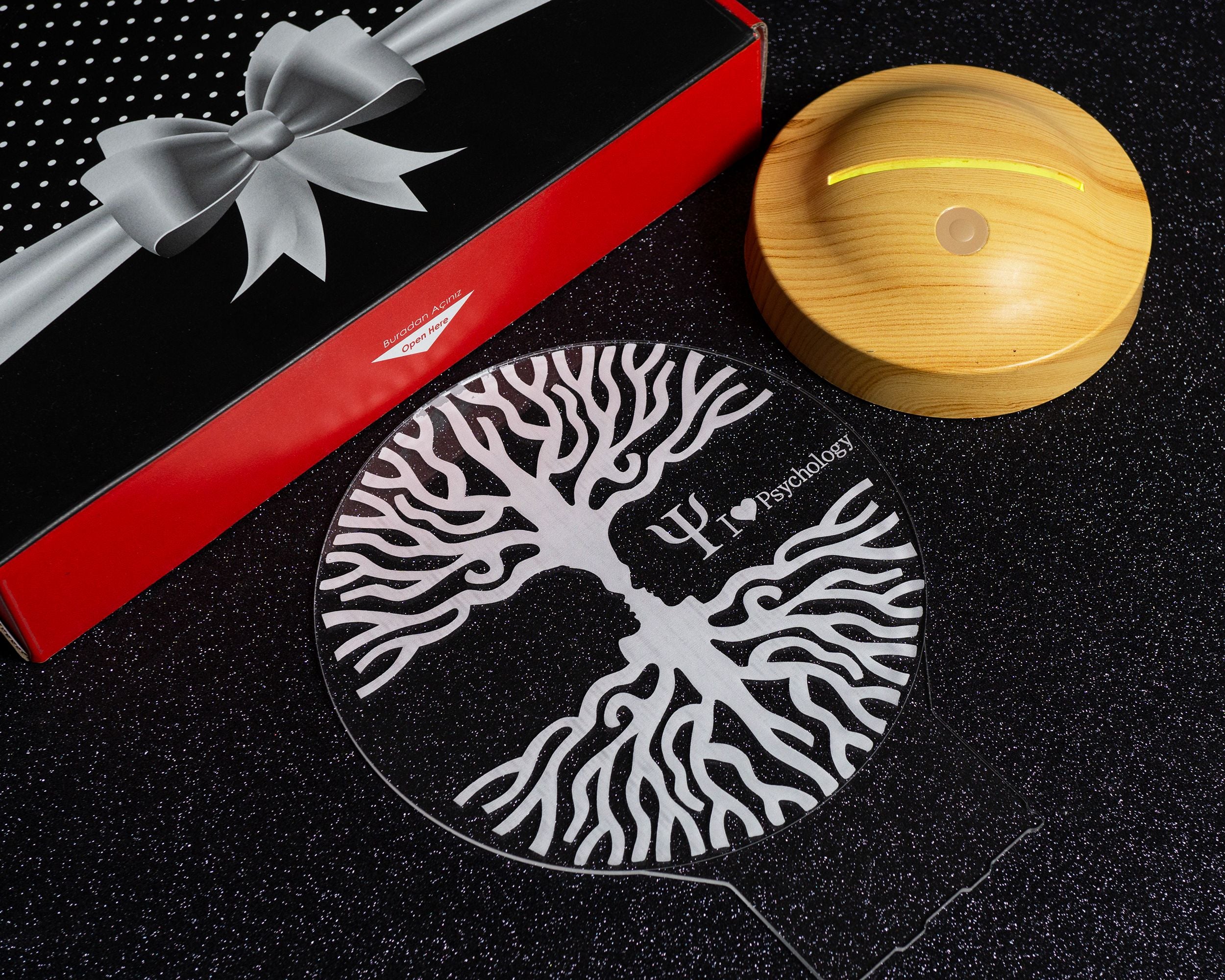 Personalisierte 3D Lampe, Schulpsychologe Geschenk für Studenten, Nachtlicht Geschenk für ihn, Schreibtischlampe Tischlampe