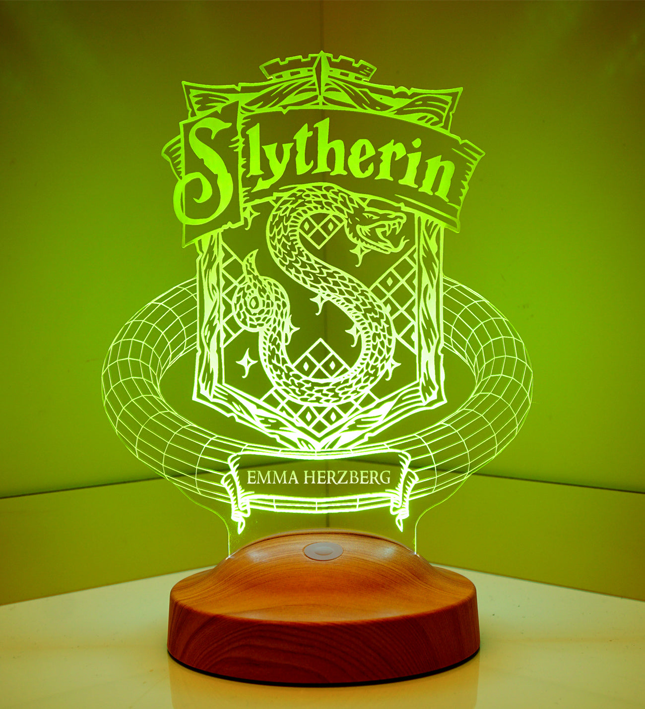 Slytherin Harry Potter Hogwarts Personalisierte Geschenke Lampe mit Geschenkbox