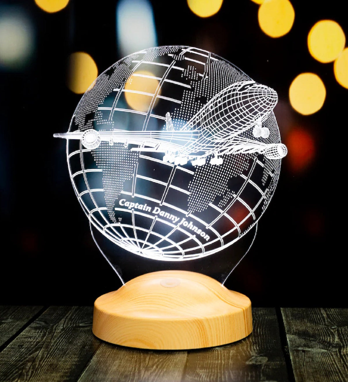 3D Illusionslampe, Geschenk für Reisende, für Flugzeugliebhaber, Geschenke für Weltreisende