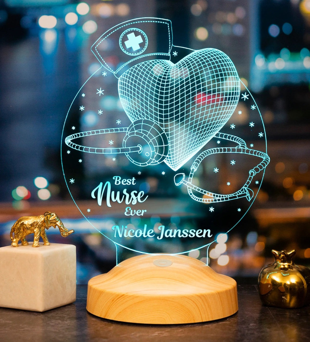 Geschenk für Berufs Einsteiger Krankenschwestern Personalisierte Lampe