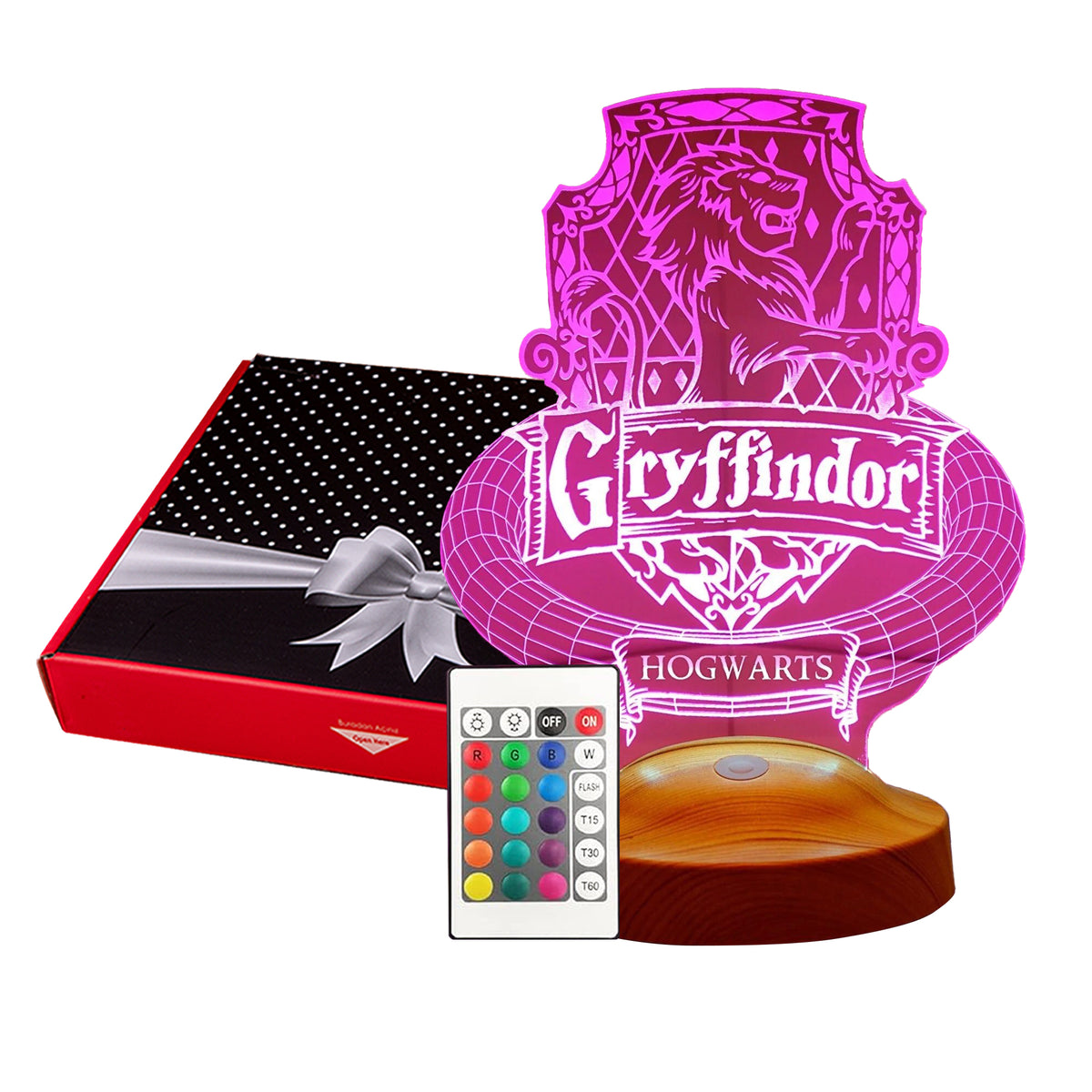 Magische 3D-LED-Lampe im Hausstil – Individuelles Geschenk für Fantasy-Fans