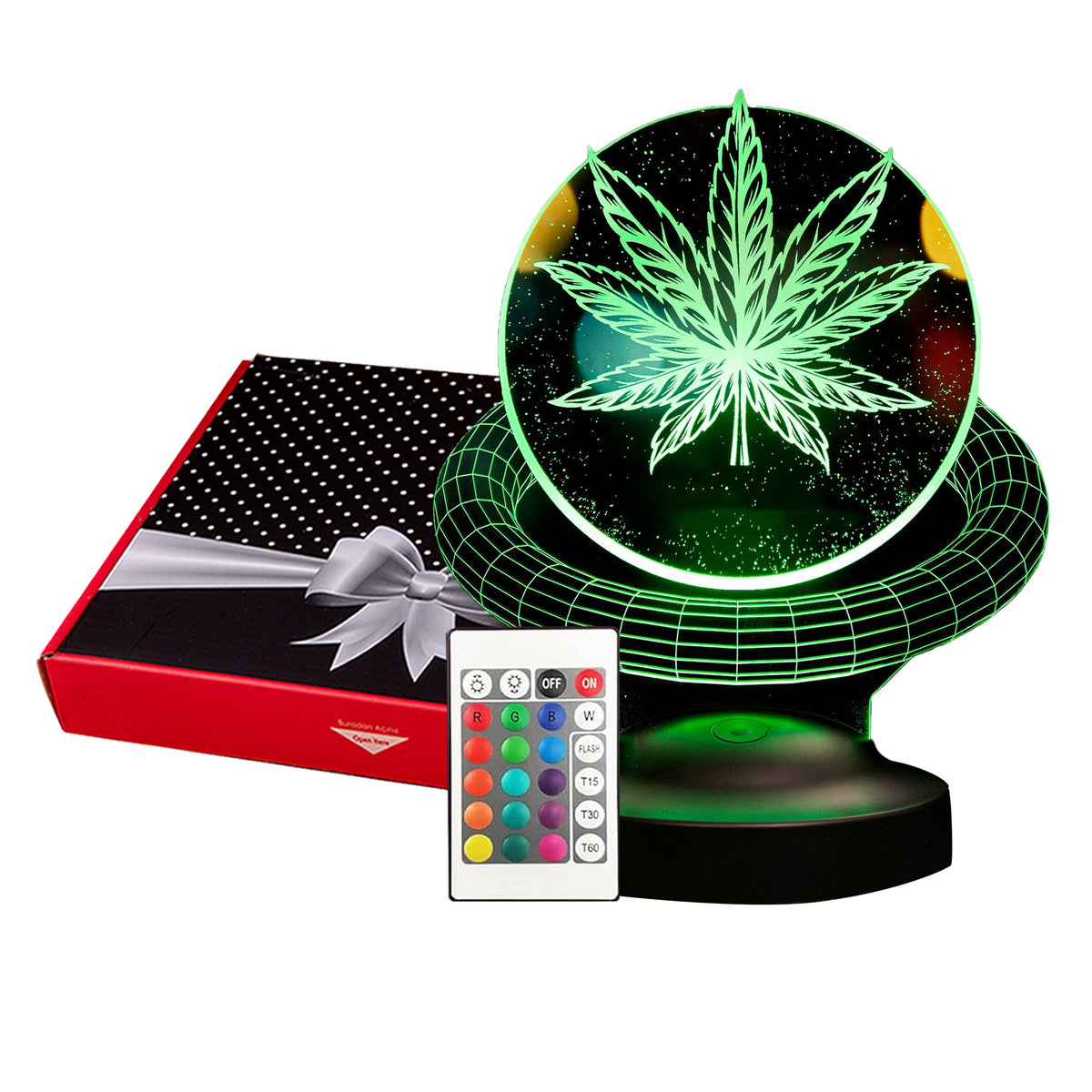 CANNABIS PERSONALISIERTE LAMPE MIT WUNSCHTEXT