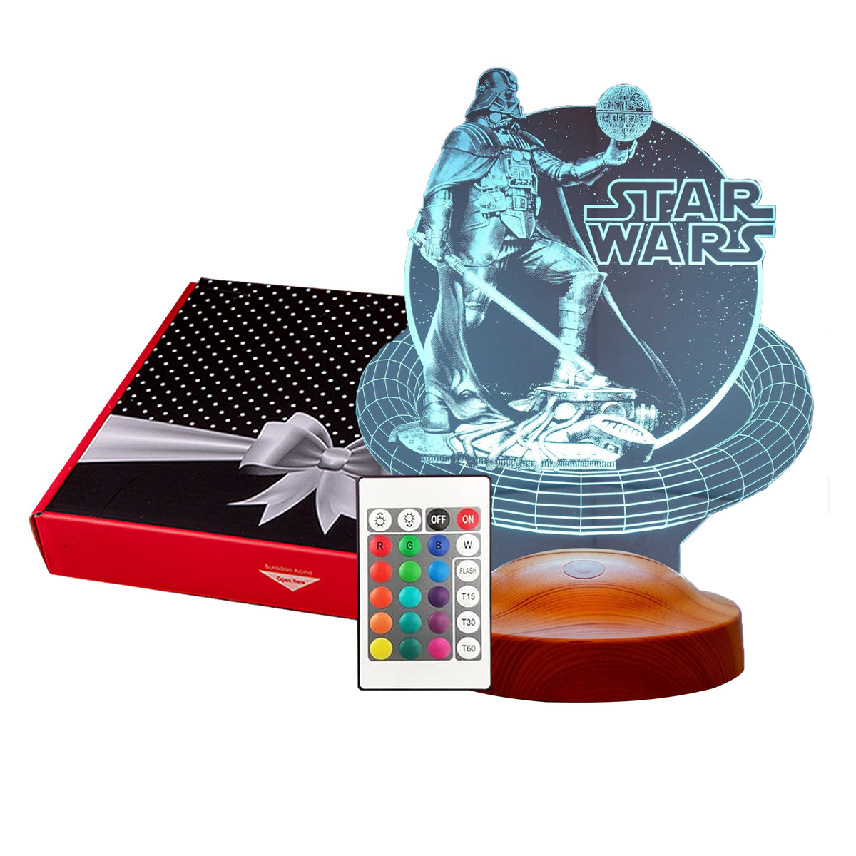 Geschenke Lampe 3D Vision LED Nachtlicht mit Wunschtext