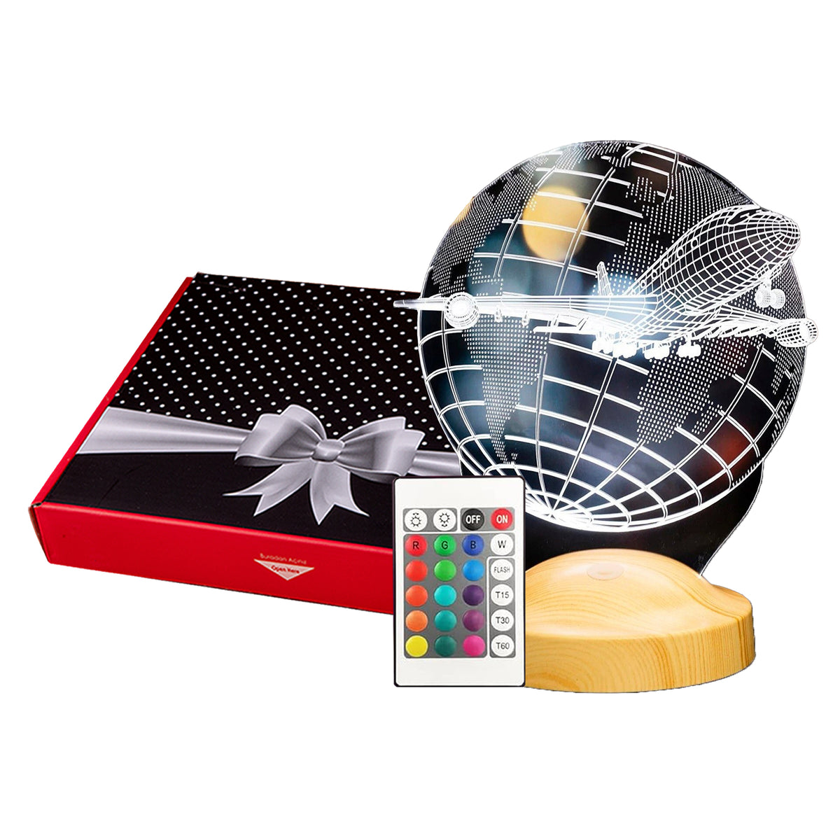 3D Illusionslampe, Geschenk für Reisende, für Flugzeugliebhaber, Geschenke für Weltreisende