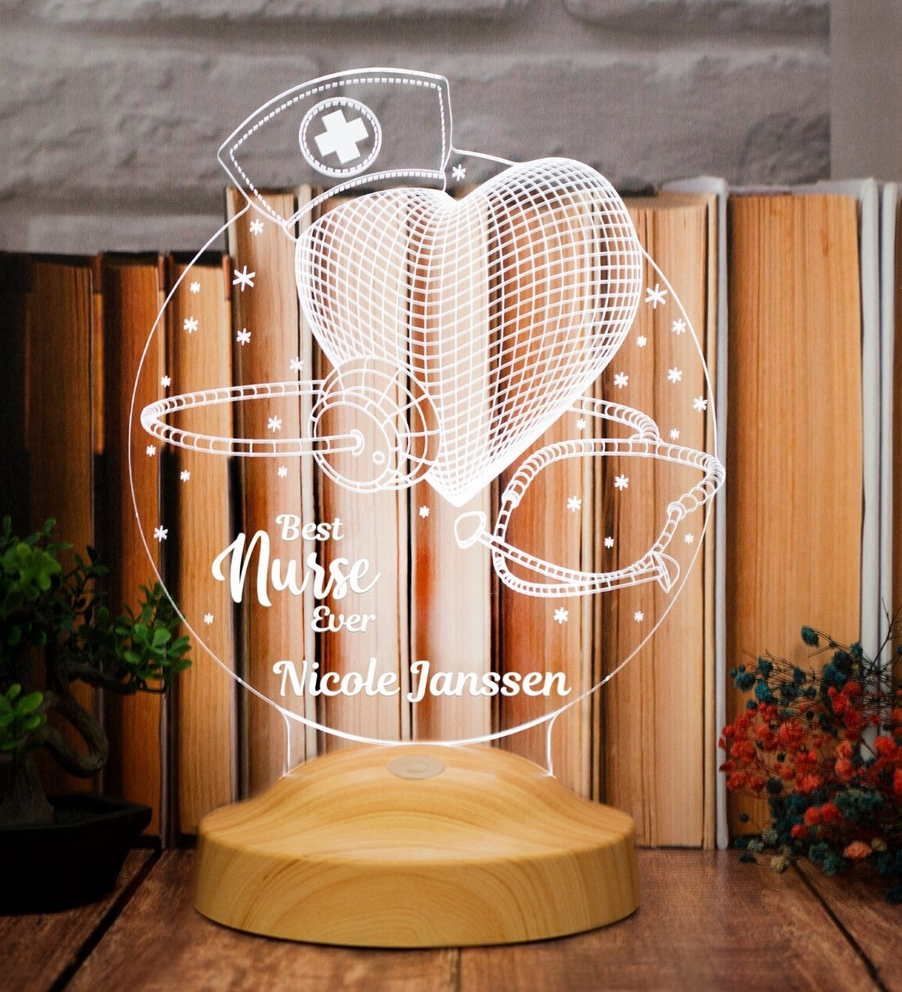 Geschenk für Berufs Einsteiger Krankenschwestern Personalisierte Lampe