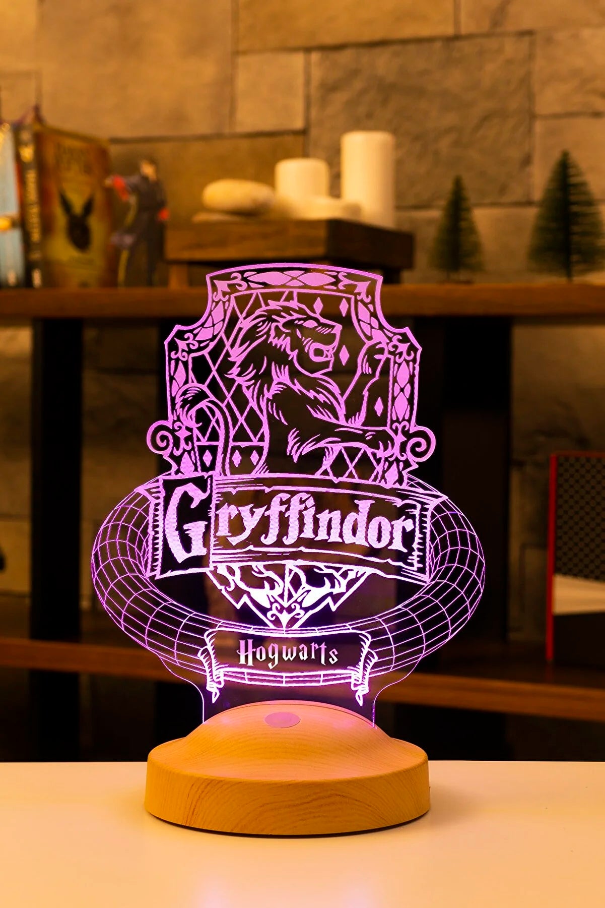 Gryffindor Personalisierte Harry Potter Hogwarts Geschenk Lampe mit Geschenkbox