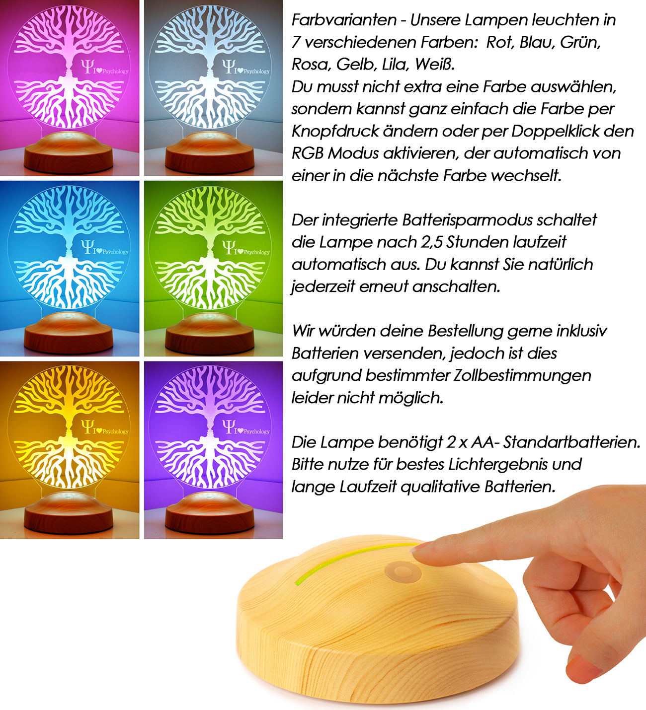 Personalisierte 3D Lampe, Schulpsychologe Geschenk für Studenten, Nachtlicht Geschenk für ihn, Schreibtischlampe Tischlampe