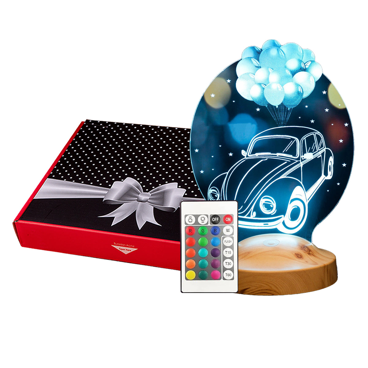 Geschenkartikel Led Lampe mit Gravur, Geschenkidee für Automobil Fans nostalgischer