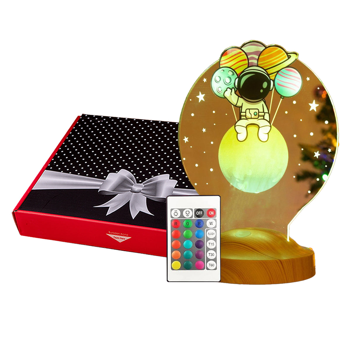 Astronaut Personalisierte Kinderzimmer Lampe mit UV Druck