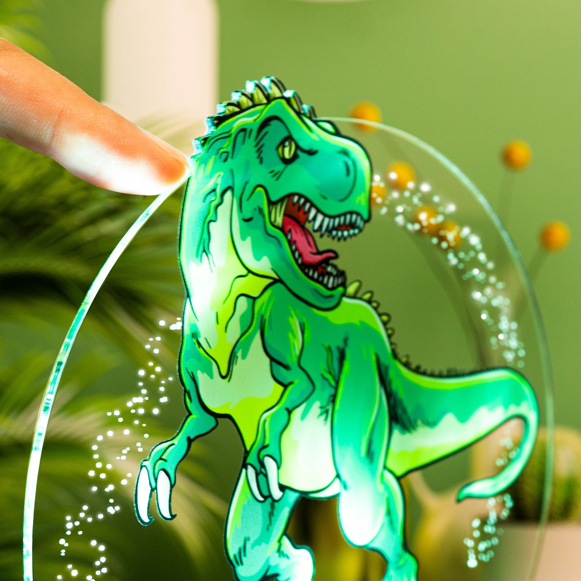 T-REX DINOSAURIER PERSONALISIERTE LAMPE MIT UV DRUCK 3D VISION LED NACHTLICHT