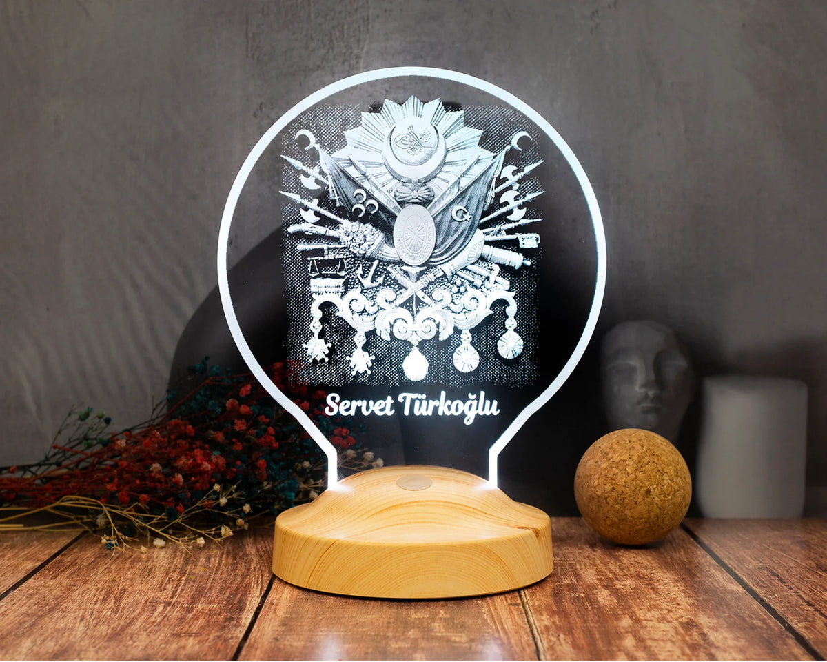 Ottoman Tugra Personalisierte Geschenke Lampe mit Wunschtext