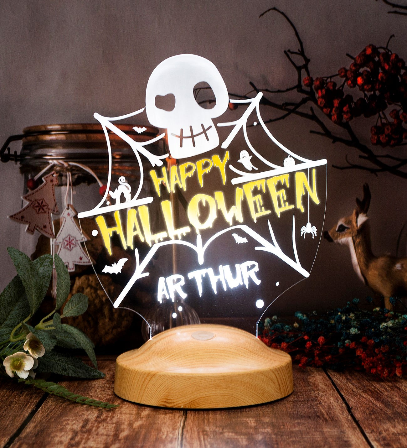 Halloween Totenkopf Lampe Dekor für Halloween Party 3D Lampe