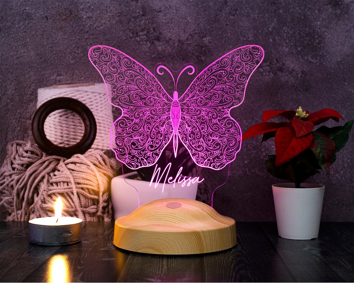 Schmetterlings-Nachtlicht, Schmetterling Led-Lampe