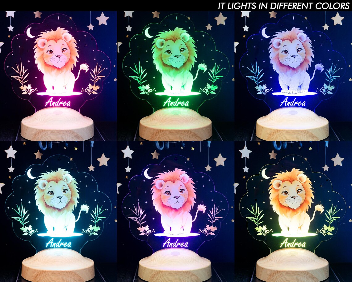 Personalisierte Baby-Löwe Lampe – Das perfekte Geschenk für Jungen