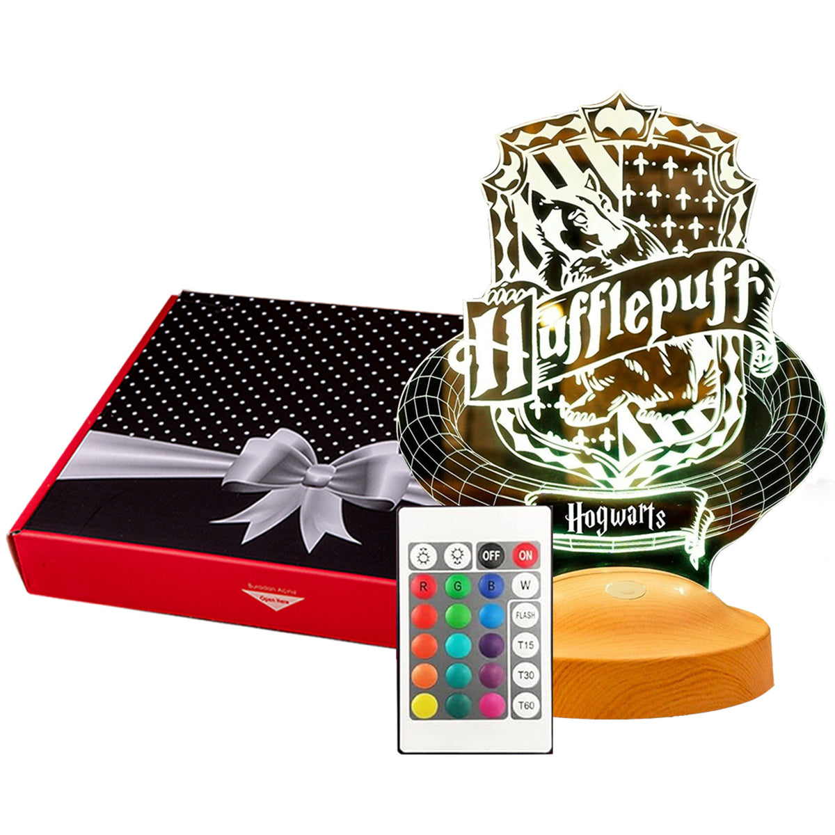 Magische 3D-LED-Lampe im Hausstil – Individuelles Geschenk für Fantasy-Fans