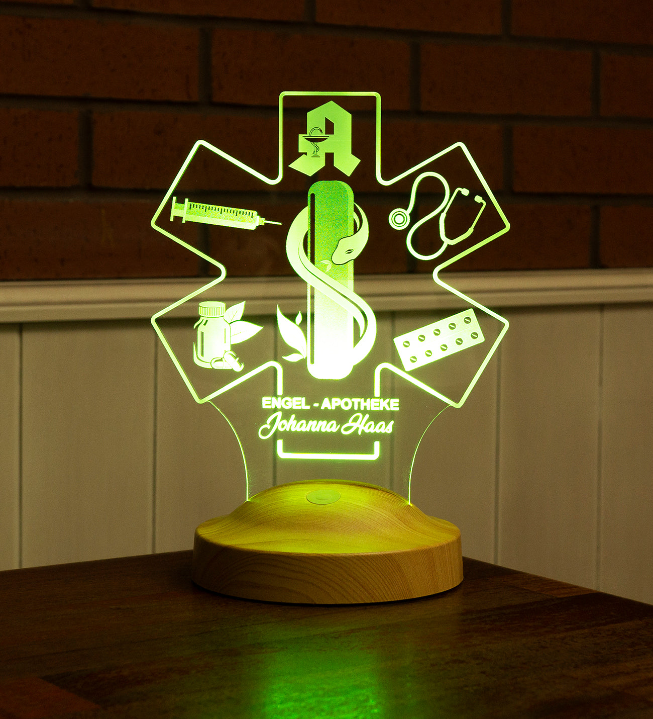 Apotheker Apothekerin Personalisierte Geschenke 3D Led Lampe mit Gravur