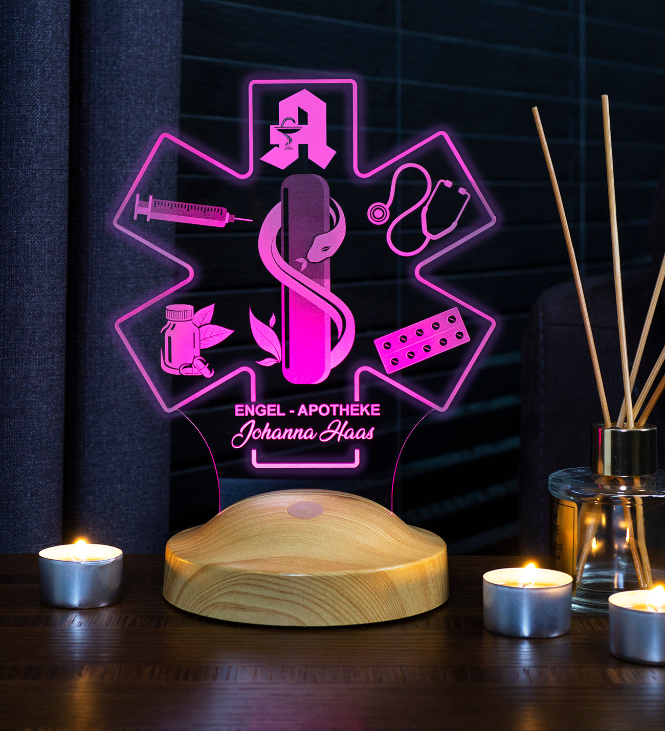 Apotheker Apothekerin Personalisierte Geschenke 3D Led Lampe mit Gravur