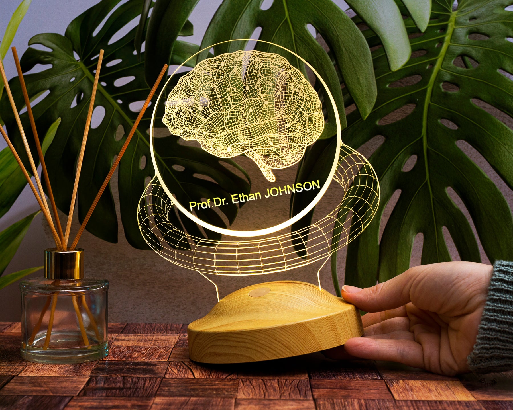 Personalisierte Gehirn 3D-Lampe für Schulpsychologen, Psychologie mit Gravur