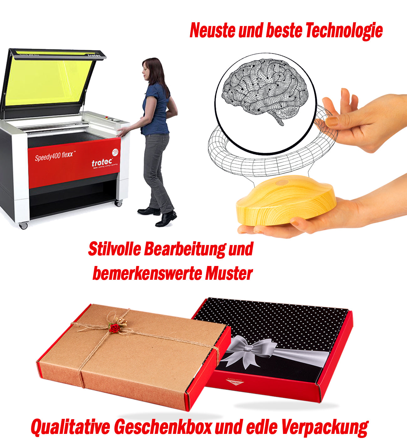 Personalisierte Gehirn 3D-Lampe für Schulpsychologen, Psychologie mit Gravur