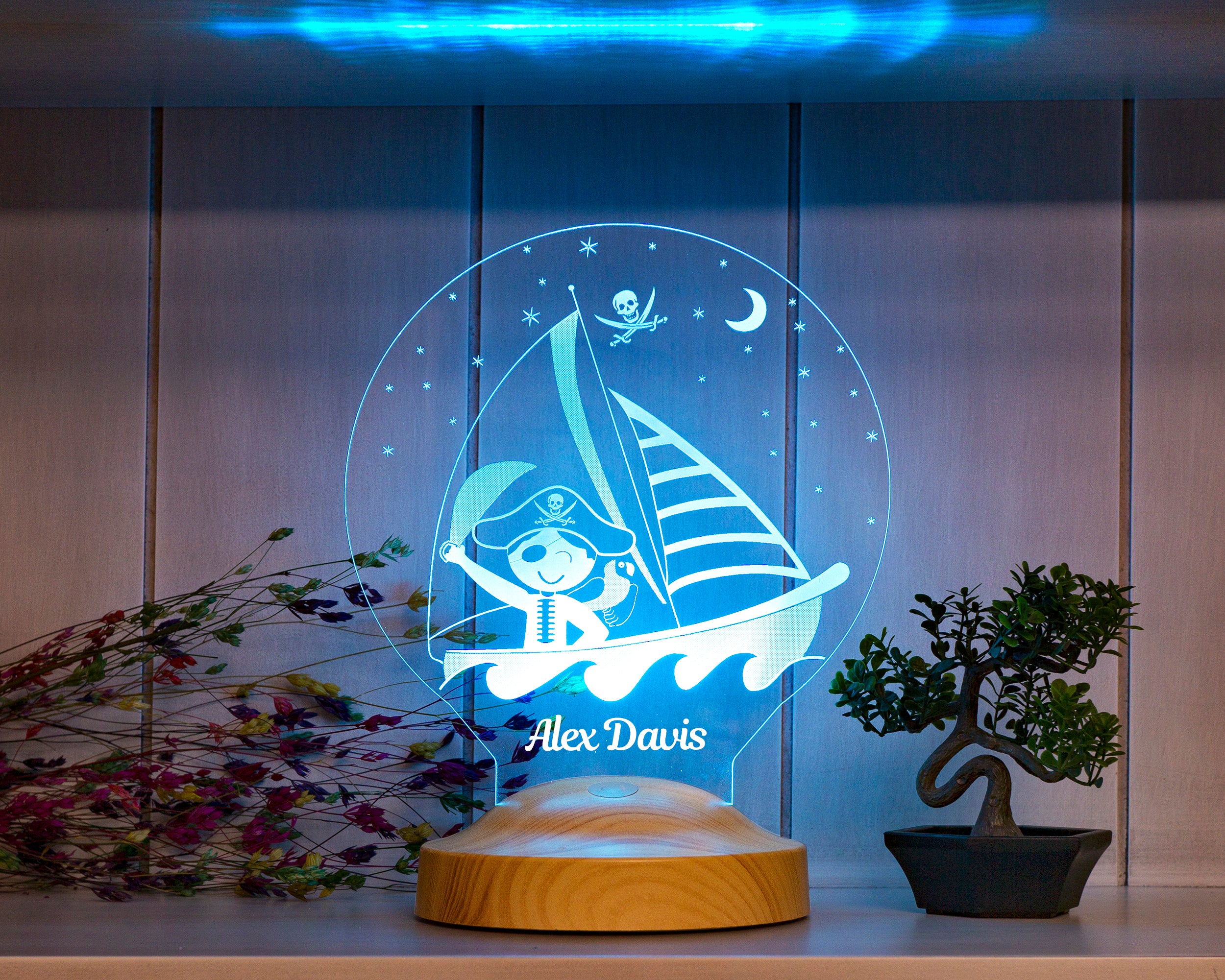 Pirat Personalisierte Geschenke Lampe mit Wunschtext