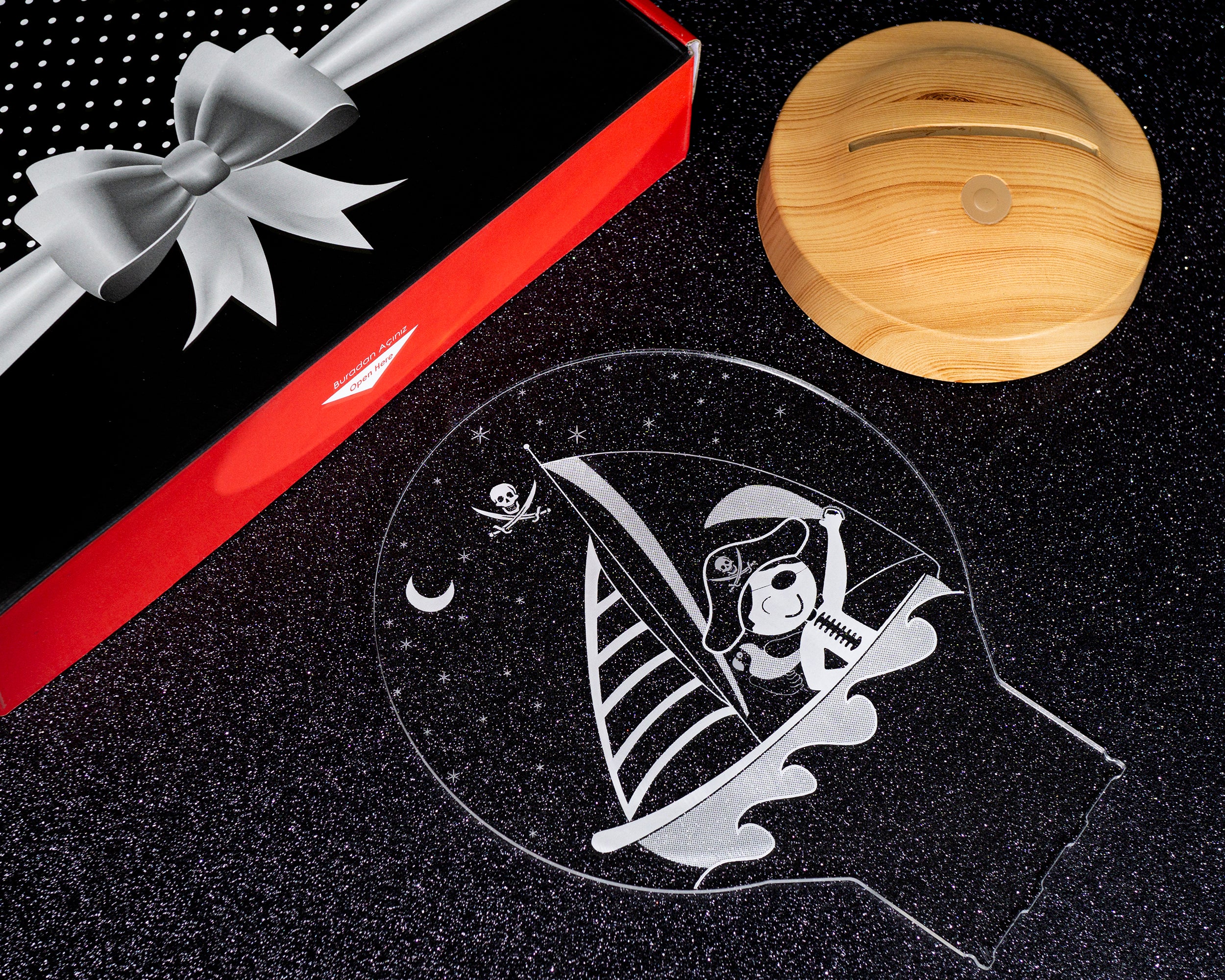 Pirat Personalisierte Geschenke Lampe mit Wunschtext