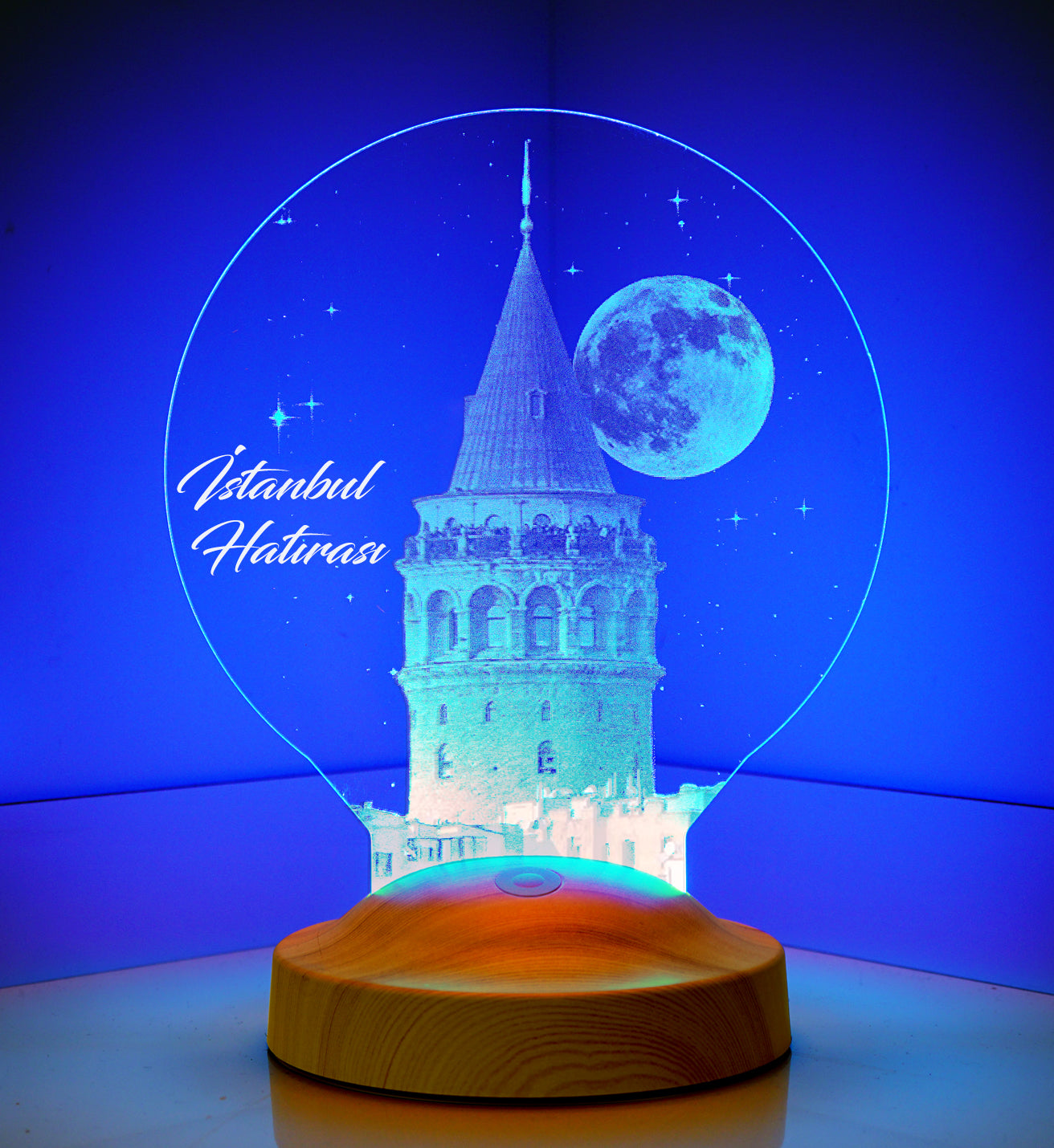 Galata Turm Istanbul Personalisierte Lampe mit Wunschtext