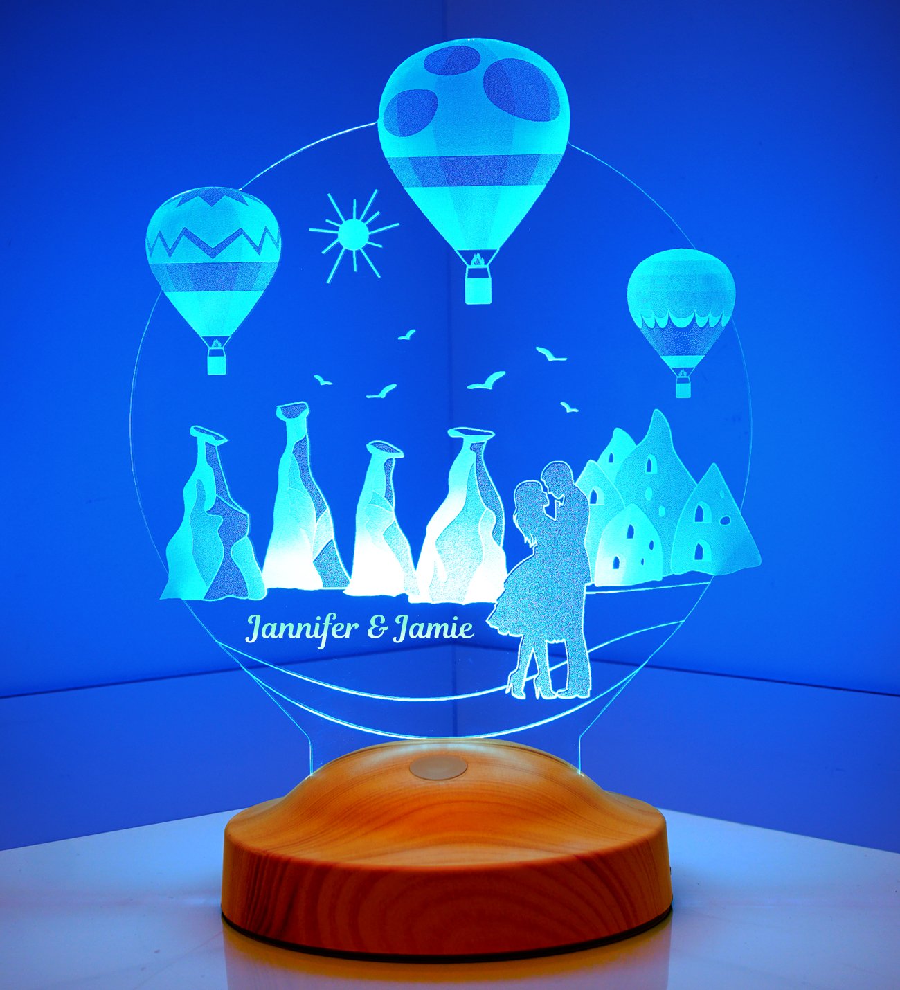 Kappadokien Personalisierte Lampe mit Wunschtext