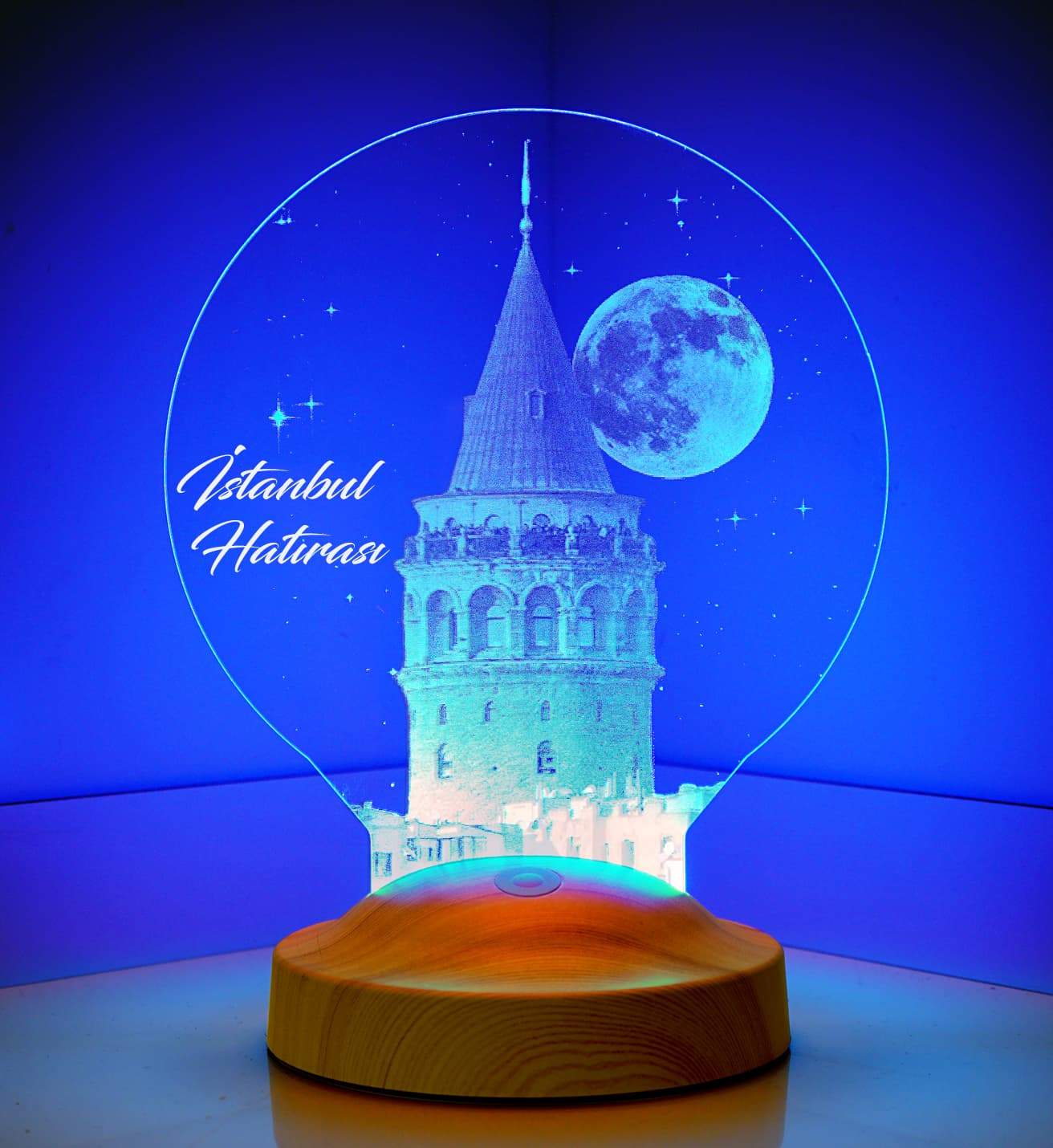 Galata Turm Istanbul Personalisierte Lampe mit Wunschtext