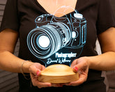 Fotokamera LED Lampe als Geschenk für Fotografen 3D Illusionslampe