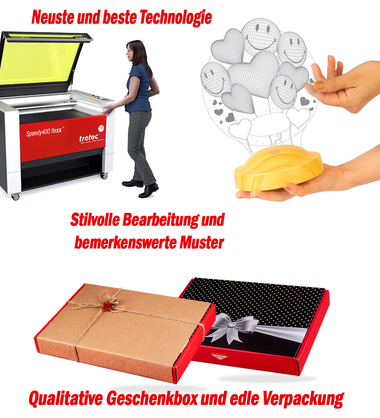 Smiley Ballon Personalisierte Geschenke Lampe mit Wunschtext