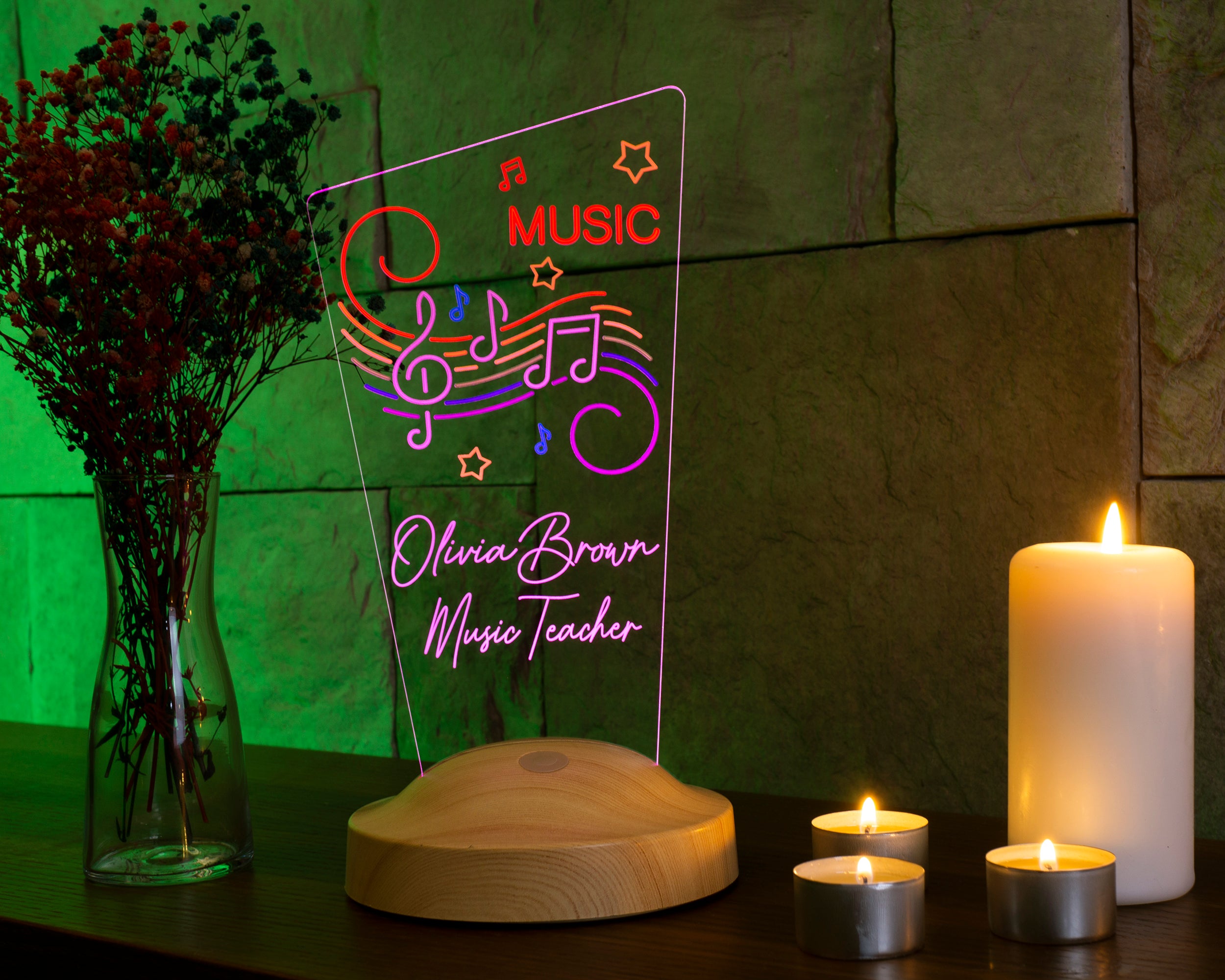 Musikliebhaber LED Lampe Personalisiert als Geschenk für Fotografen 3D Illusionslampe