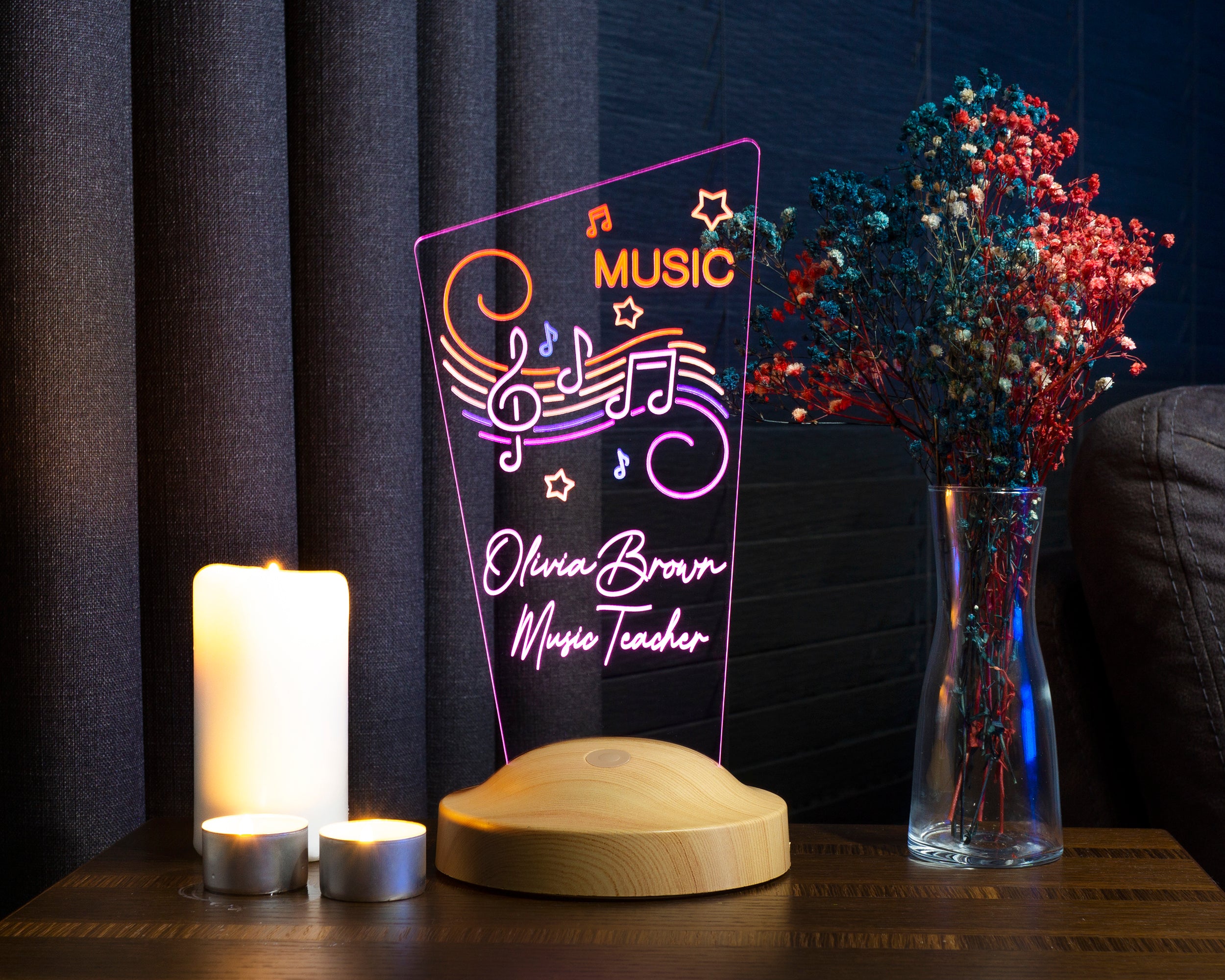 Musikliebhaber LED Lampe Personalisiert als Geschenk für Fotografen 3D Illusionslampe