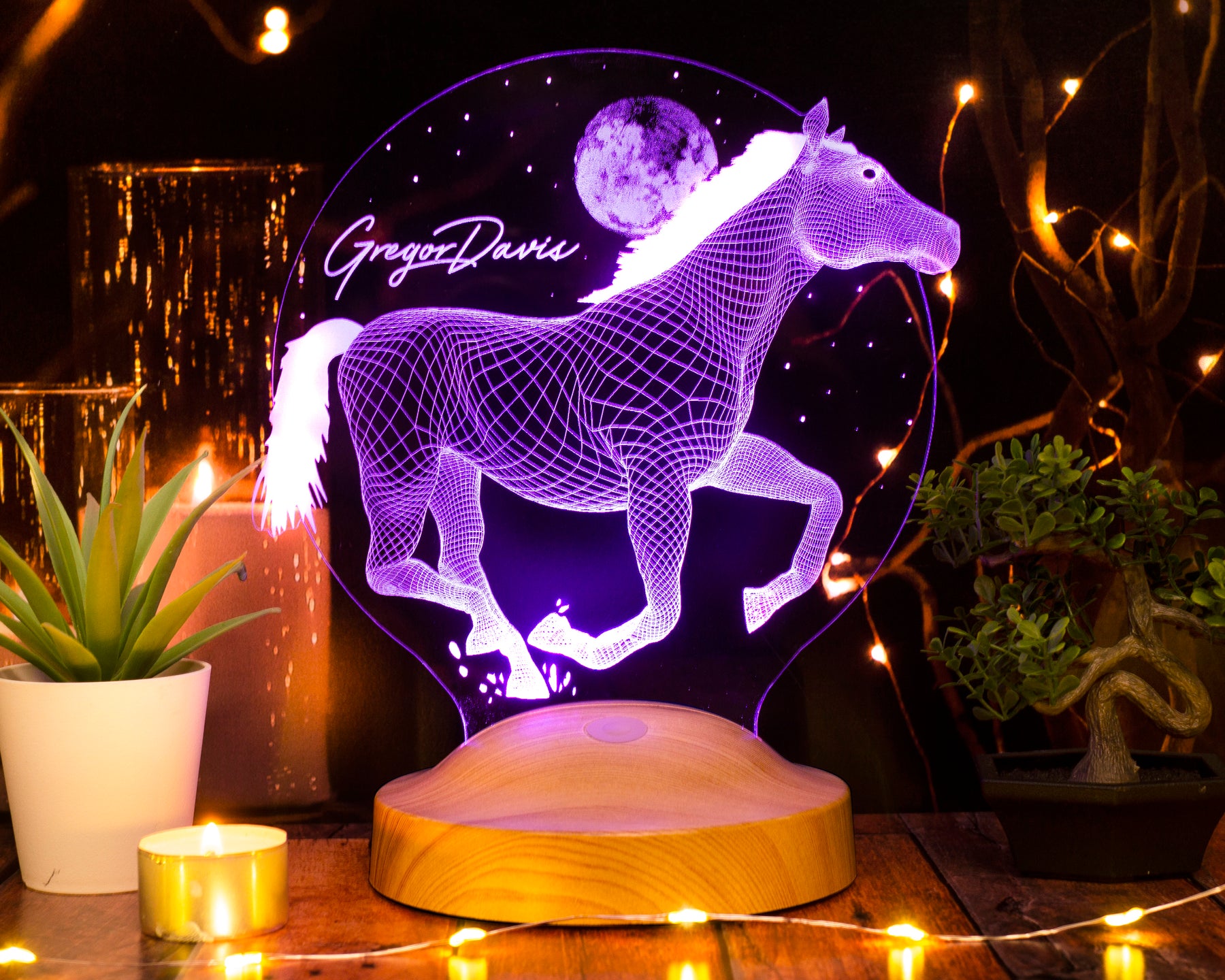 3D Pferd LED Lampe Geschenk für Pferdeliebhaber Reitergeschenke