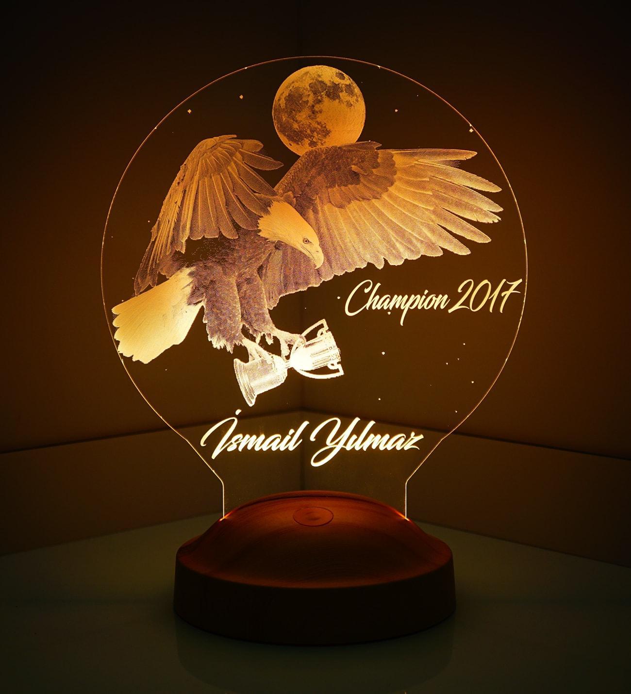 Besiktas Fanartikel Personalisierte Lampe mit Wunschtext