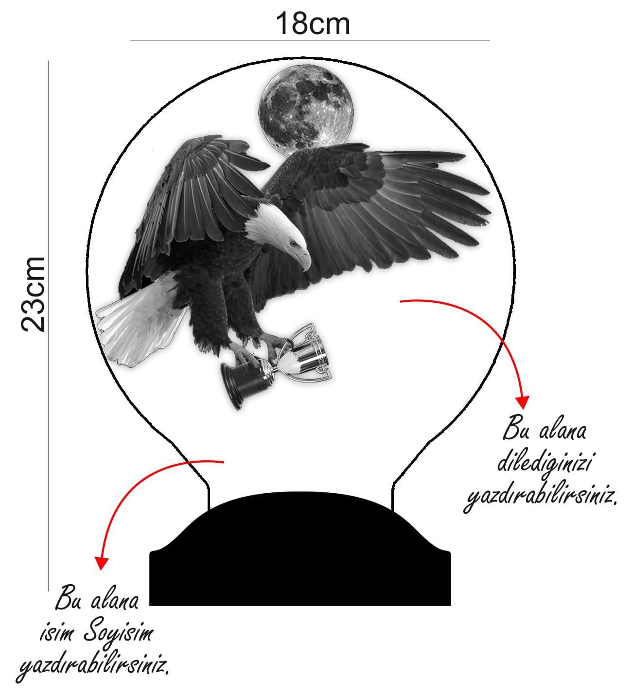 Besiktas Fanartikel Personalisierte Lampe mit Wunschtext