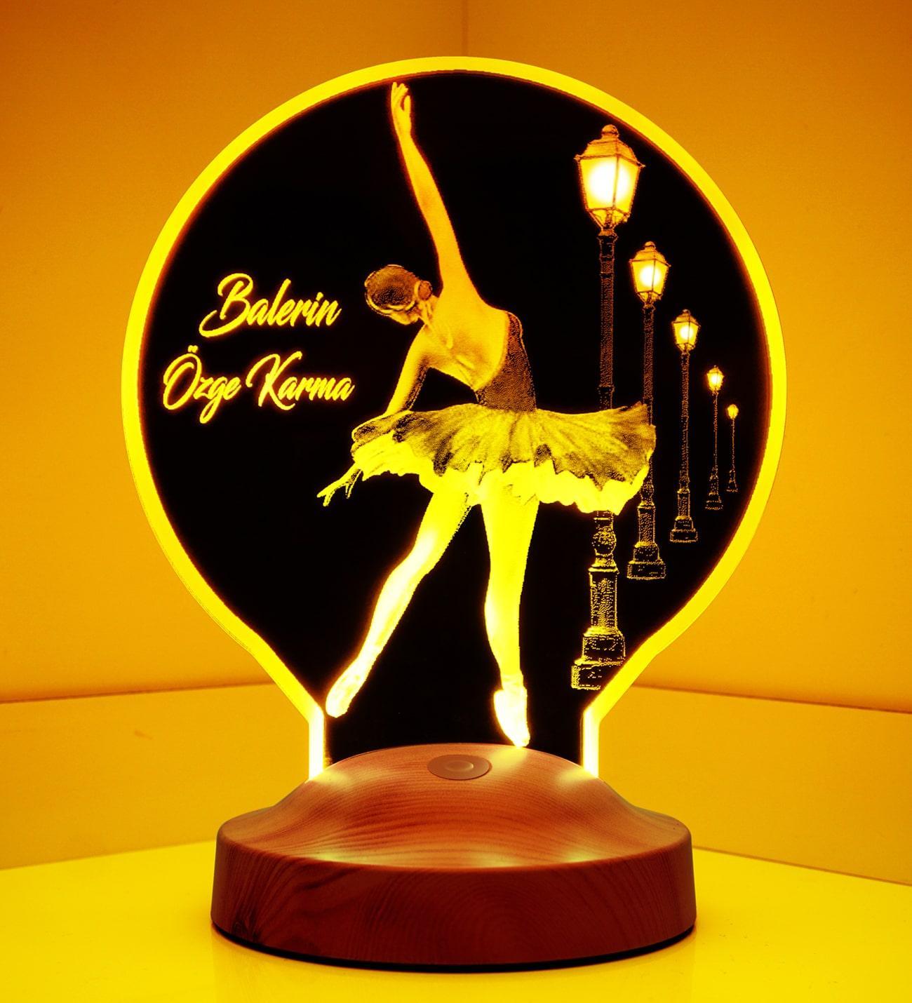 Ballerina Personalisierte Lampe mit Gravur