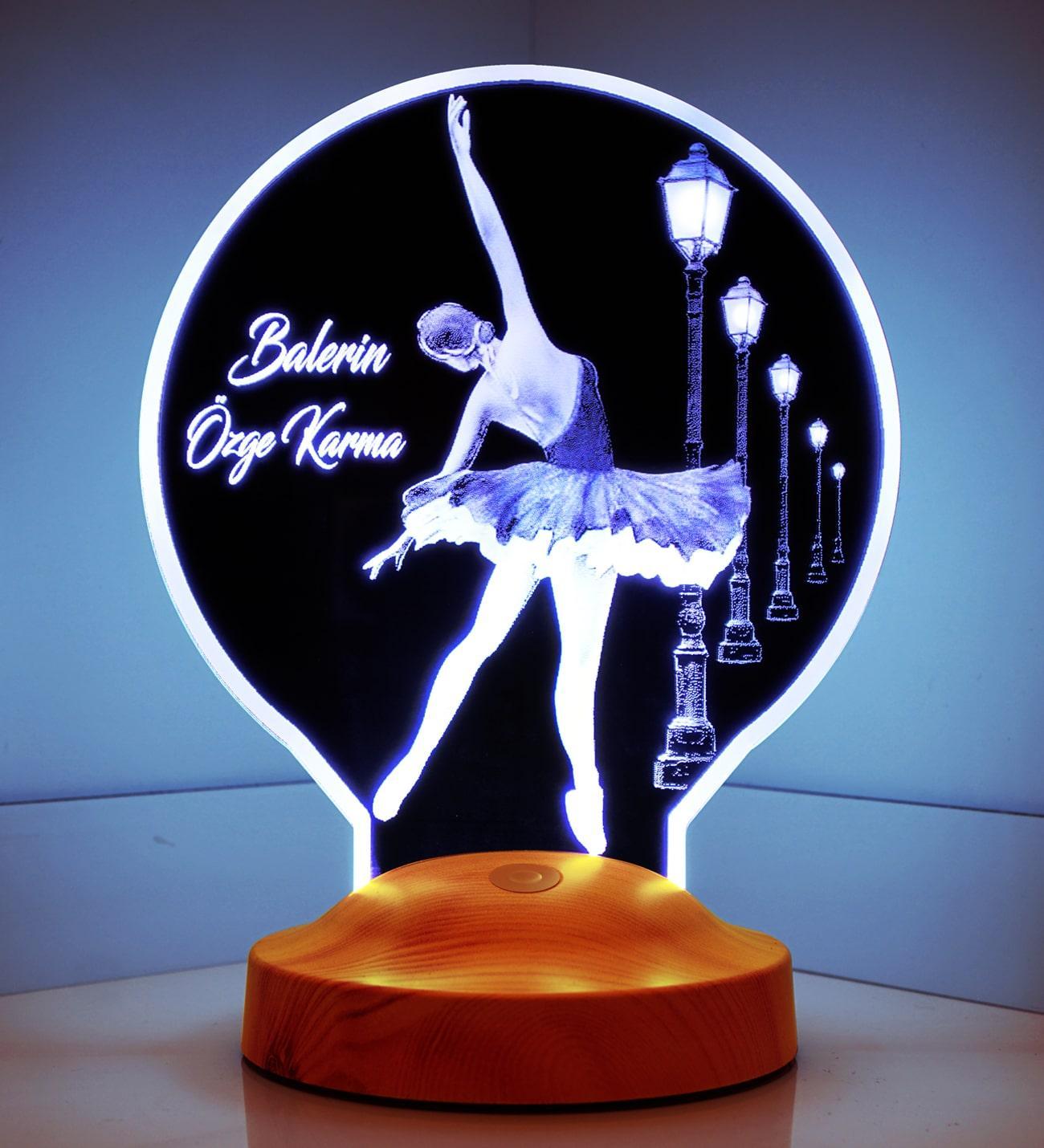 Ballerina Personalisierte Lampe mit Gravur