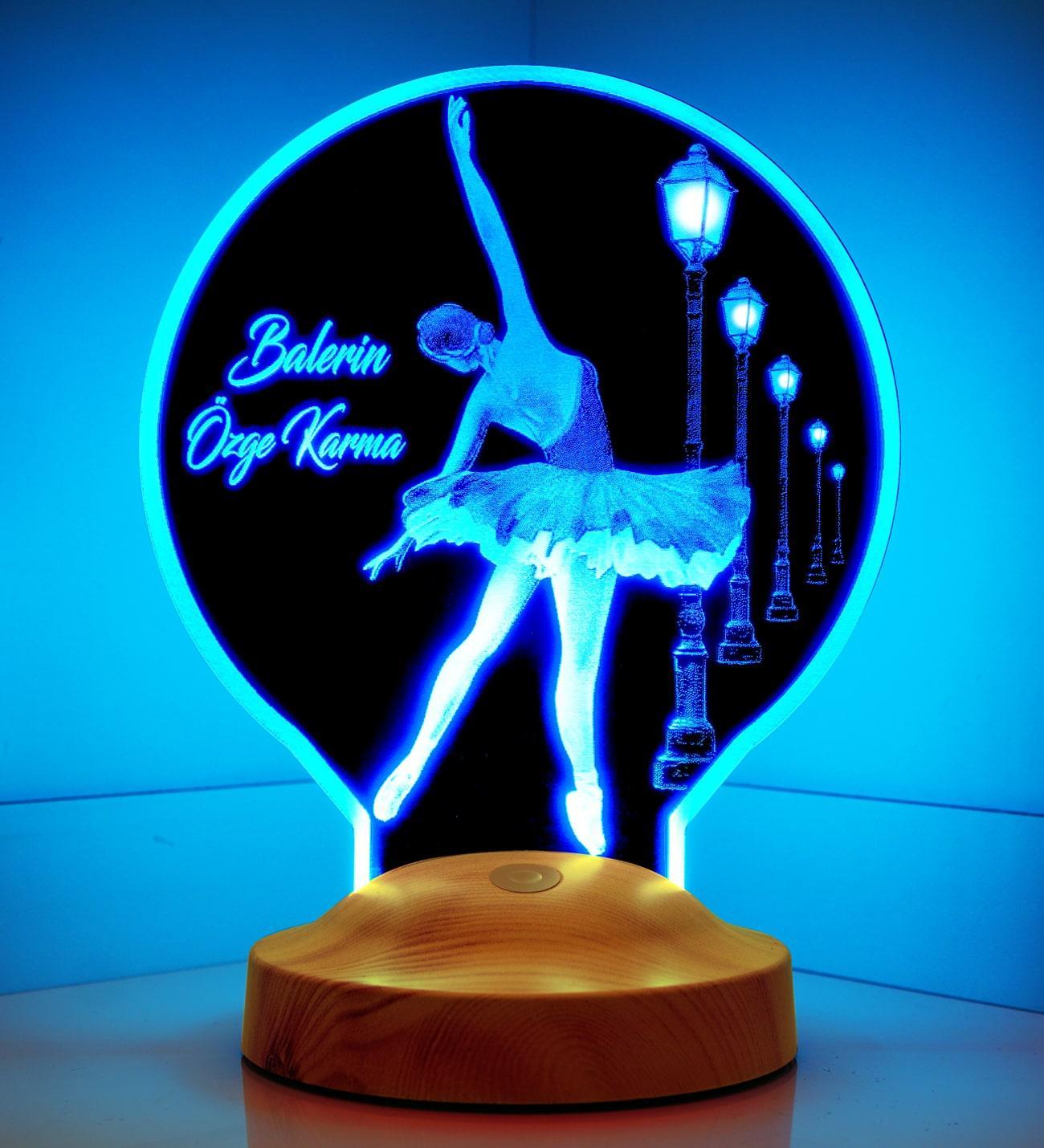 Ballerina Personalisierte Lampe mit Gravur