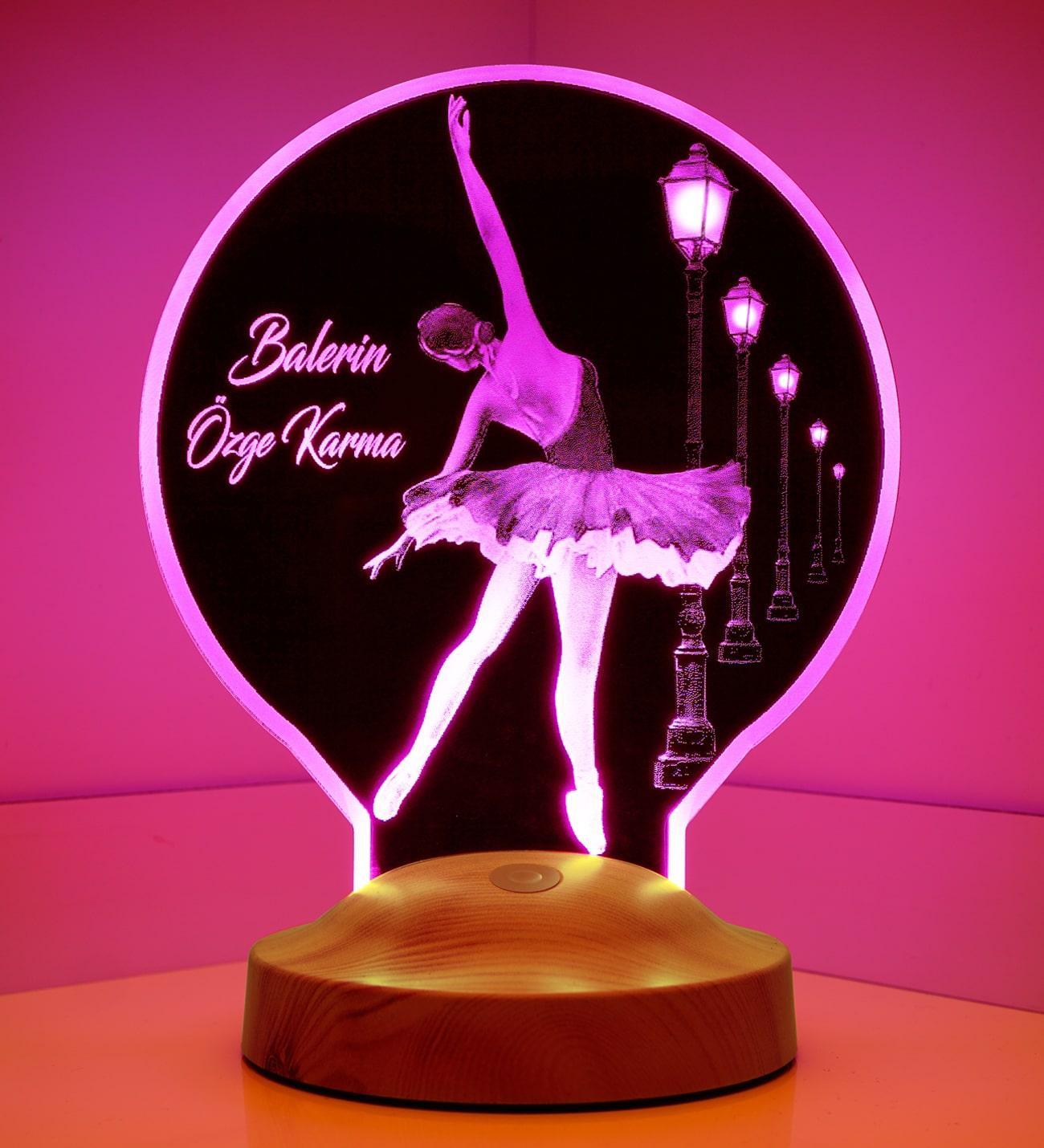 Ballerina Personalisierte Lampe mit Gravur