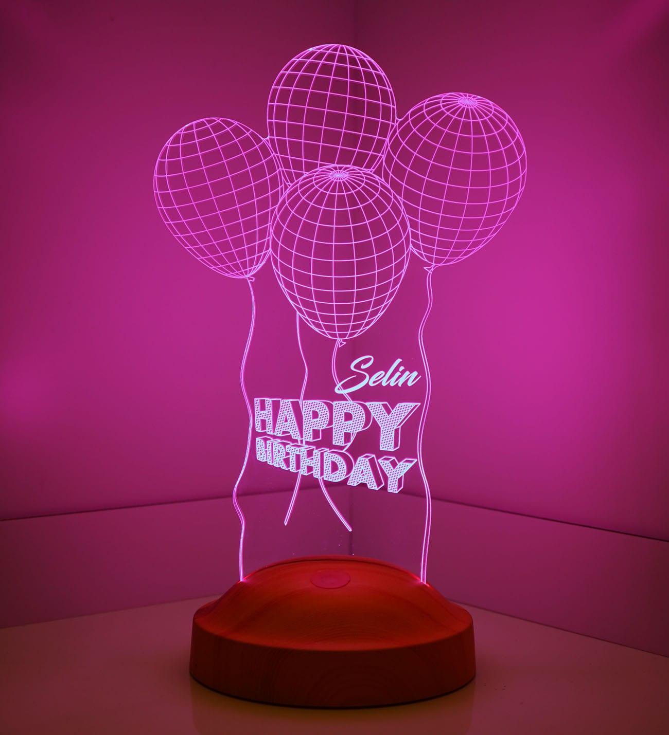 Happy Birthday Personalisierte Lampe mit Wunschtext
