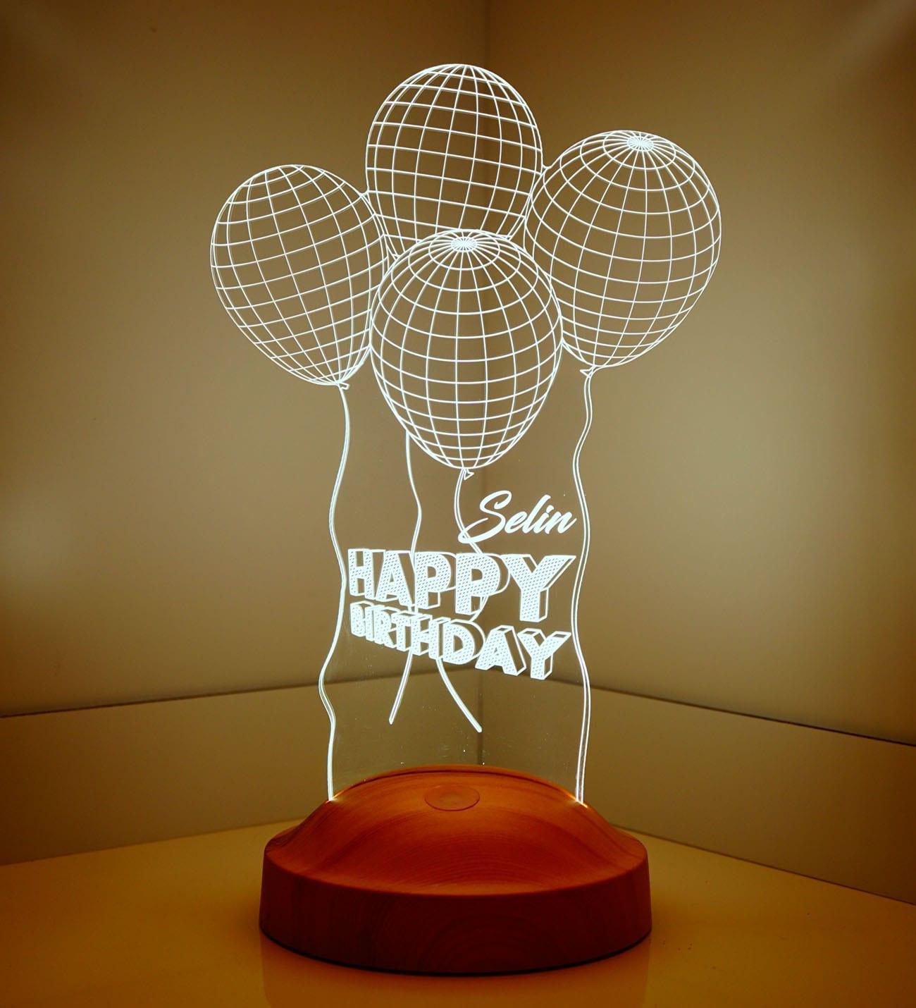 Happy Birthday Personalisierte Lampe mit Wunschtext