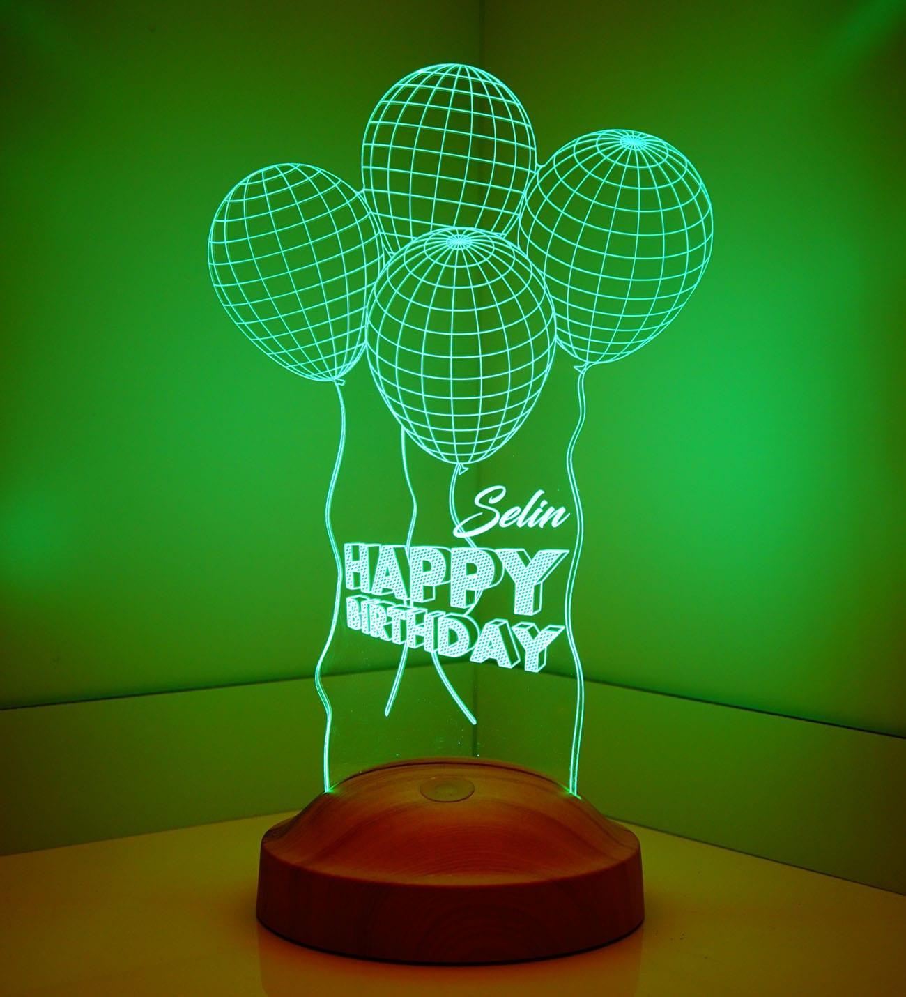 Happy Birthday Personalisierte Lampe mit Wunschtext