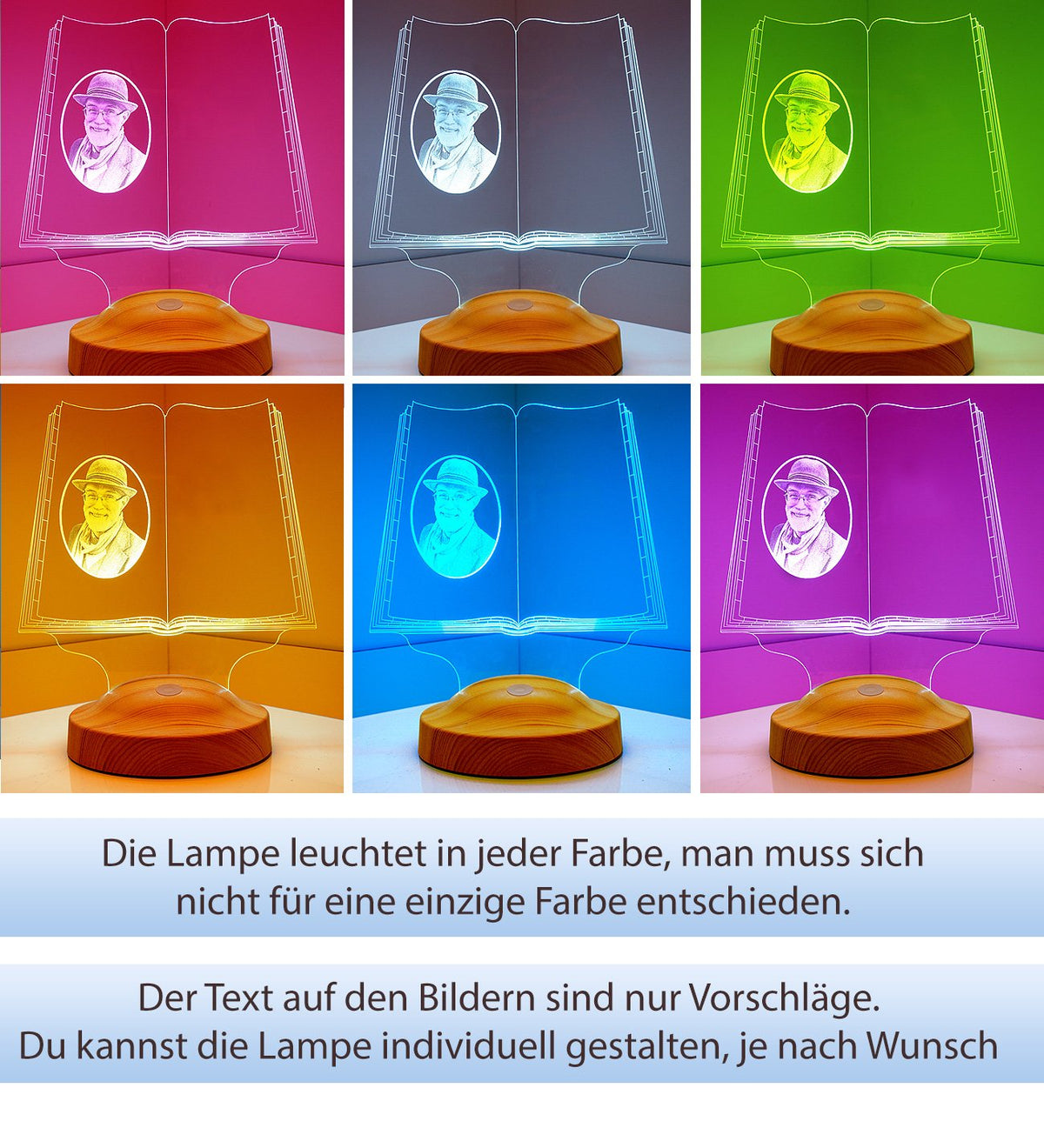 Beileid Personalisierte Lampe mit Wunschtext
