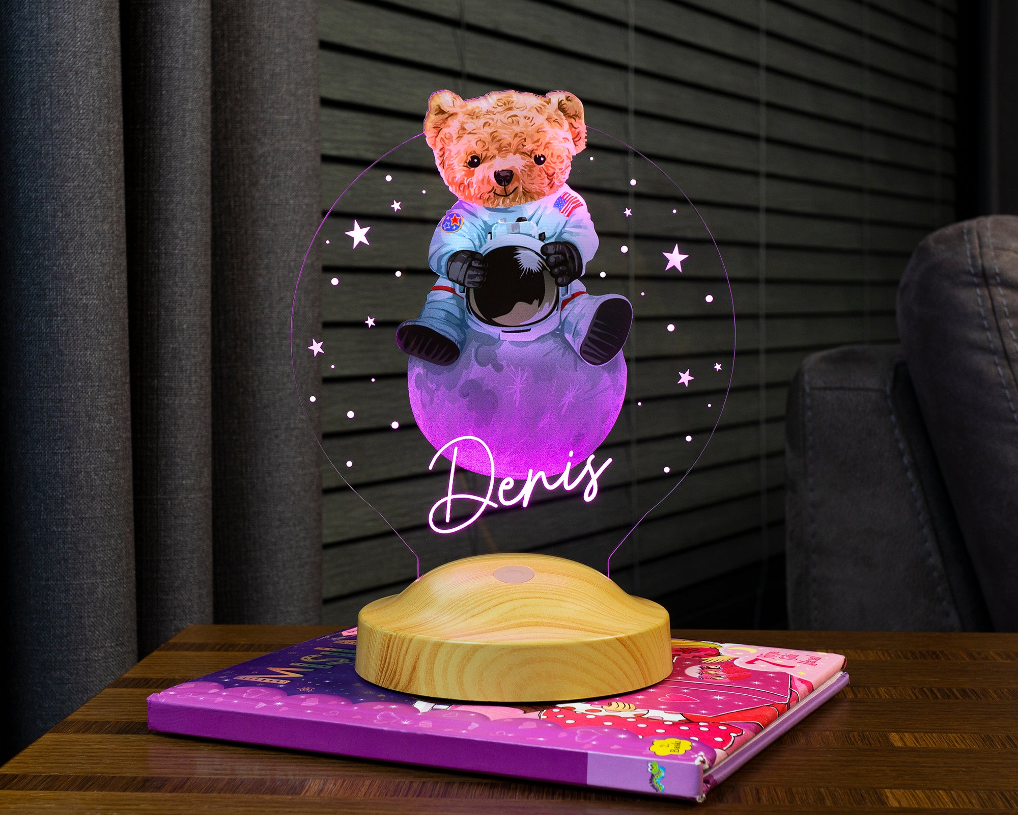 Teddybär Personalisierte Geschenke 3D Lampe mit Name UV Druck Geburtstagsgeschenk