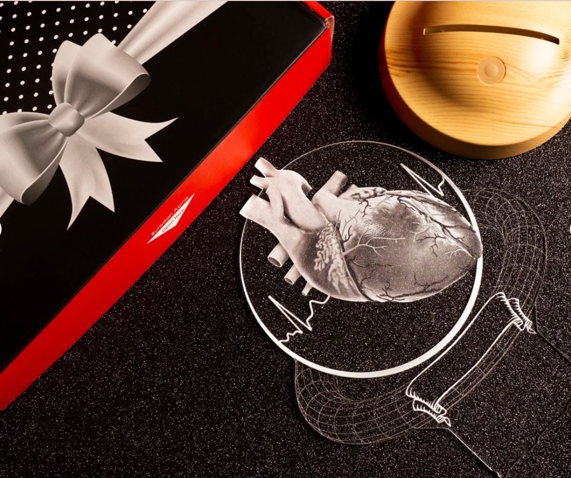 Personalisierte 3D-Lampe für Herzchirurgen, Kardiologengeschenk mit Gravur