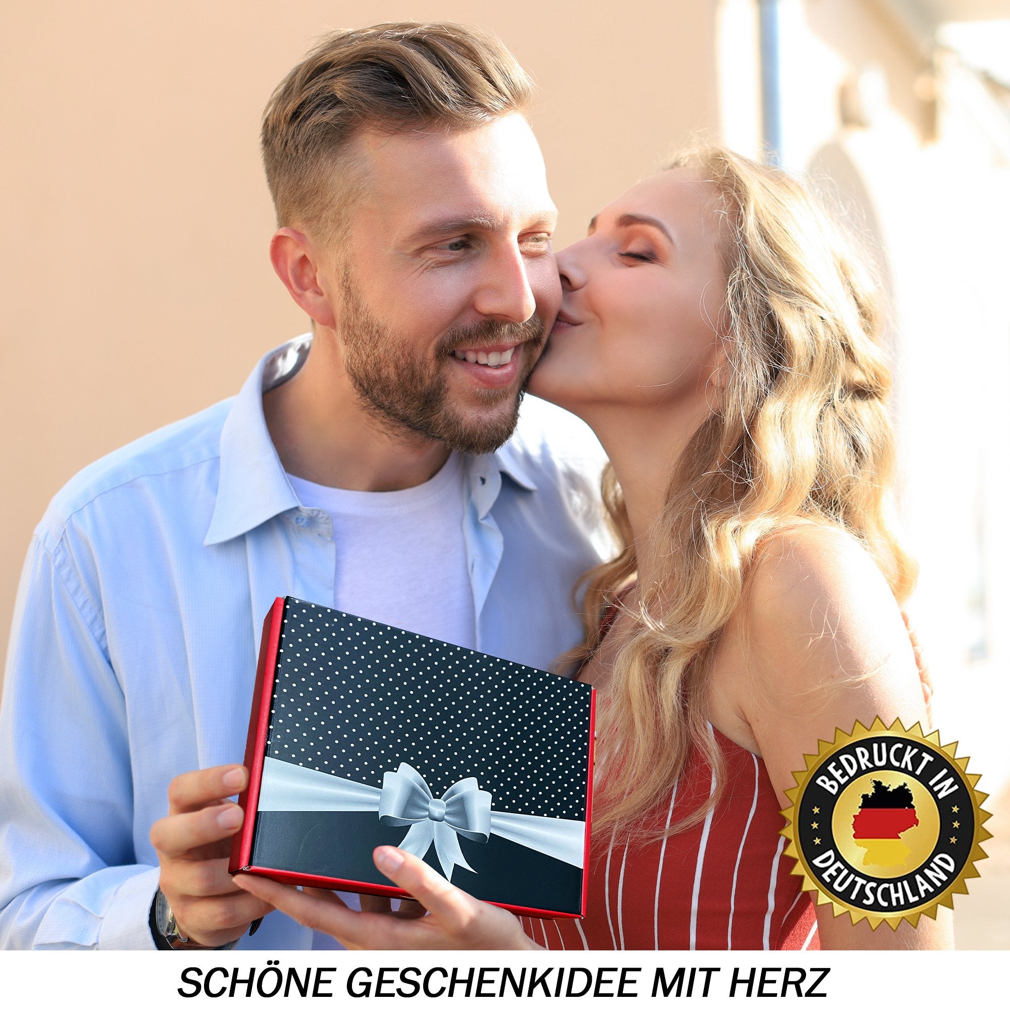 Personalisiertes Fotogeschenk mit hochwertigem UV-Druck Holzaufsteller & Geschenkbox