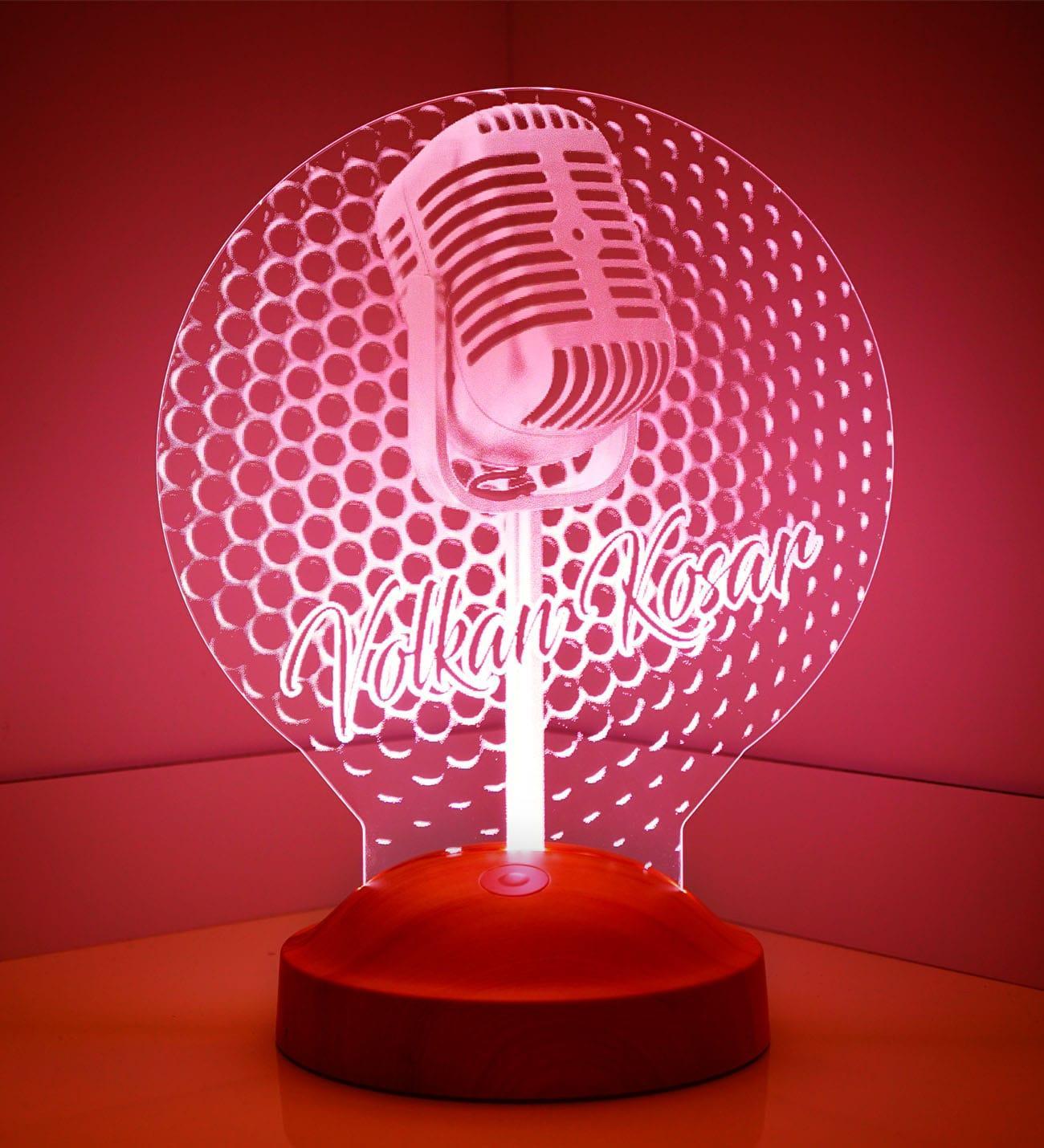 Mikrofon Personalisierte Geschenke Lampe mit Wunschtext