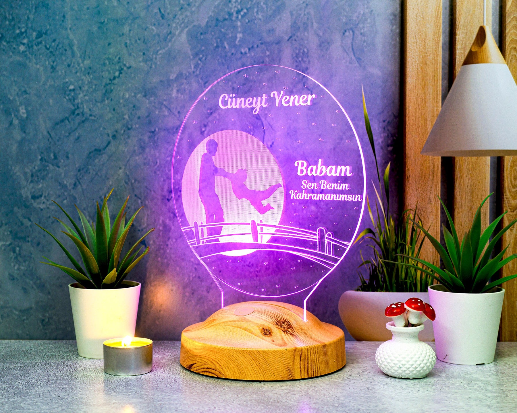 Geschenke für Papa Personalisierte Lampe