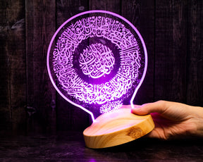Fatiha Ramadan Deko Islamische Eid Mubarak Dekoration 3D Led Lampe