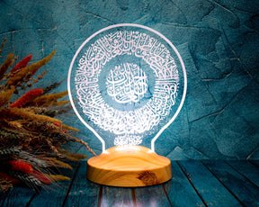 Fatiha Ramadan Deko Islamische Eid Mubarak Dekoration 3D Led Lampe